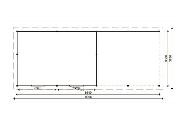 Grote foto tuinhuis smart serie 500 x 350 400 cm tuin en terras tuinhuisjes en blokhutten