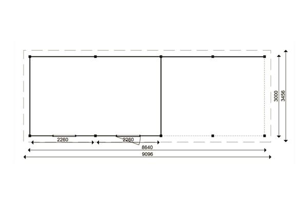 Grote foto tuinhuis smart serie 500 x 300 400 cm tuin en terras tuinhuisjes en blokhutten