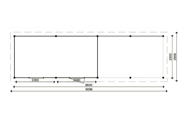 Grote foto tuinhuis smart serie 500 x 250 400 cm tuin en terras tuinhuisjes en blokhutten