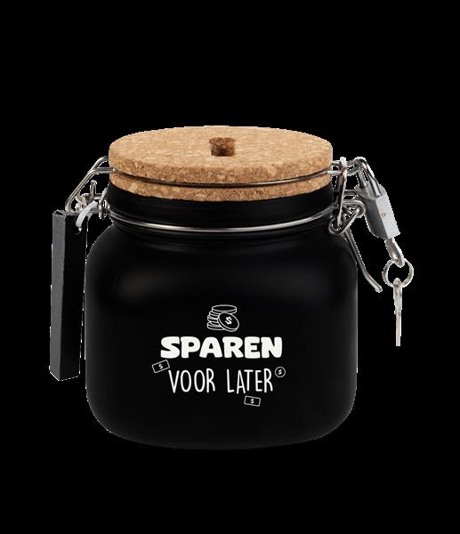 Grote foto zwarte spaarpot sparen voor later 12 5cm verzamelen overige verzamelingen