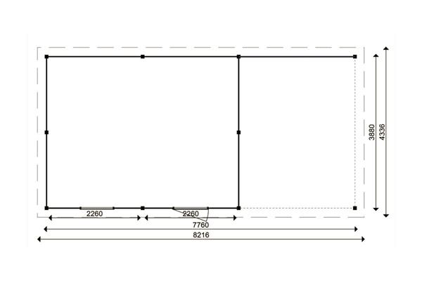 Grote foto tuinhuis smart serie 500 x 400 300 cm tuin en terras tuinhuisjes en blokhutten
