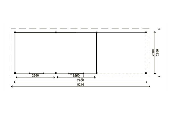 Grote foto tuinhuis smart serie 500 x 250 300 cm tuin en terras tuinhuisjes en blokhutten