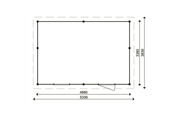 Grote foto tuinhuis smart serie 500 x 350 cm tuin en terras tuinhuisjes en blokhutten