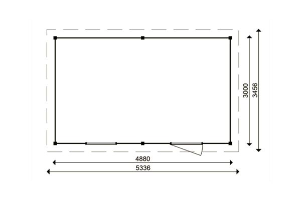 Grote foto tuinhuis smart serie 500 x 300 cm tuin en terras tuinhuisjes en blokhutten
