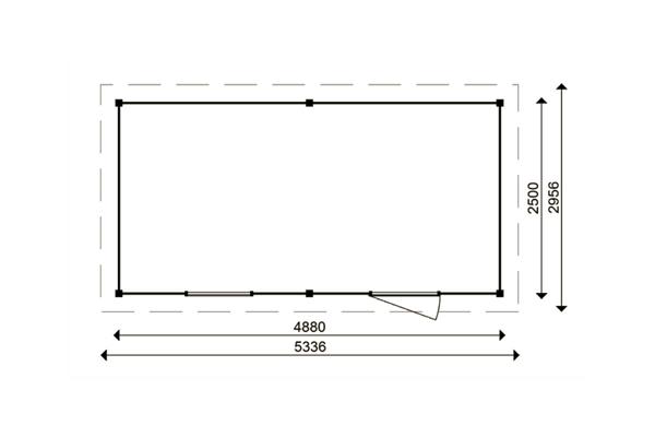 Grote foto tuinhuis smart serie 500 x 250 cm tuin en terras tuinhuisjes en blokhutten