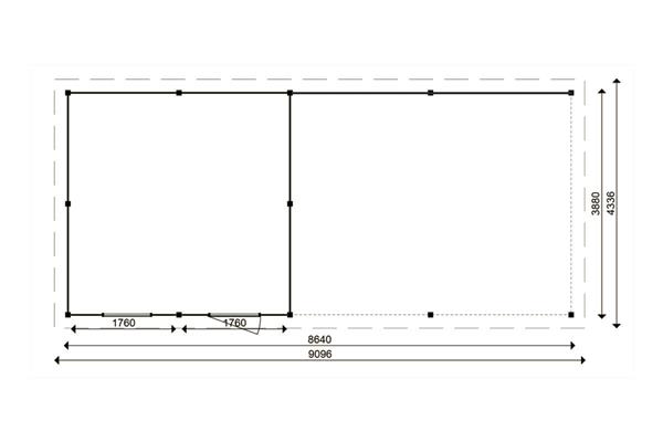 Grote foto tuinhuis smart serie 400 x 400 500 cm tuin en terras tuinhuisjes en blokhutten