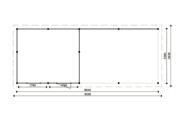 Grote foto tuinhuis smart serie 400 x 350 500 cm tuin en terras tuinhuisjes en blokhutten