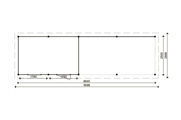 Grote foto tuinhuis smart serie 400 x 250 500 cm tuin en terras tuinhuisjes en blokhutten
