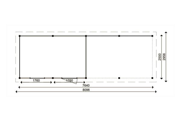 Grote foto tuinhuis smart serie 400 x 250 400 cm tuin en terras tuinhuisjes en blokhutten
