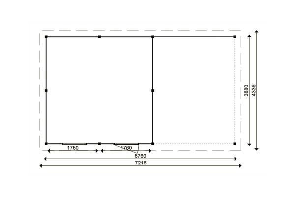 Grote foto tuinhuis smart serie 400 x 400 300 cm tuin en terras tuinhuisjes en blokhutten