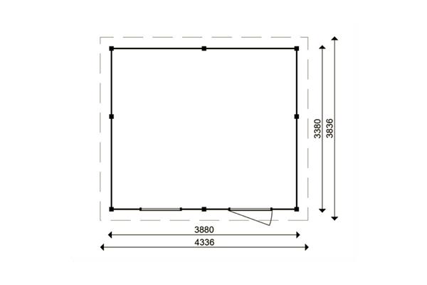 Grote foto tuinhuis smart serie 400 x 350 cm tuin en terras tuinhuisjes en blokhutten