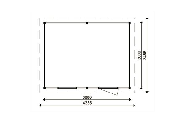 Grote foto tuinhuis smart serie 400 x 300 cm tuin en terras tuinhuisjes en blokhutten
