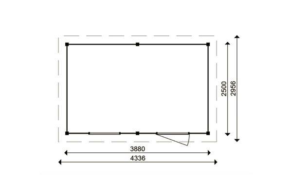 Grote foto tuinhuis smart serie 400 x 250 cm tuin en terras tuinhuisjes en blokhutten