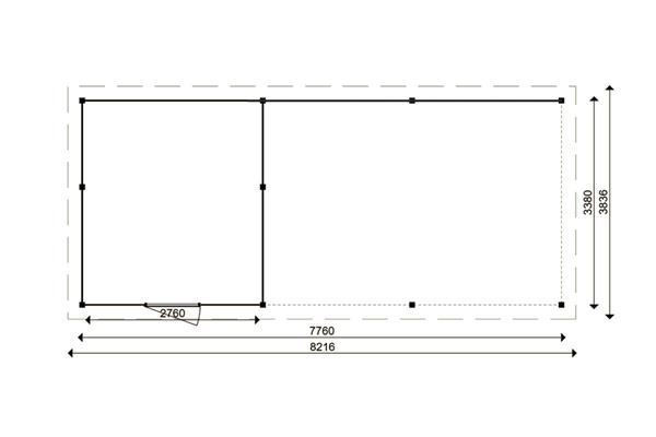 Grote foto tuinhuis smart serie 300 x 350 500 cm tuin en terras tuinhuisjes en blokhutten
