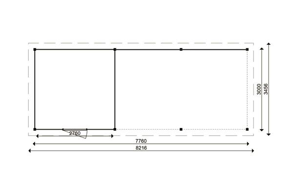 Grote foto tuinhuis smart serie 300 x 300 500 cm tuin en terras tuinhuisjes en blokhutten