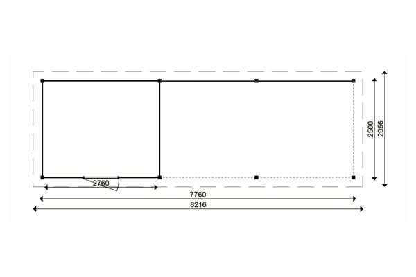 Grote foto tuinhuis smart serie 300 x 250 500 cm tuin en terras tuinhuisjes en blokhutten