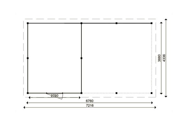 Grote foto tuinhuis smart serie 300 x 400 400 cm tuin en terras tuinhuisjes en blokhutten