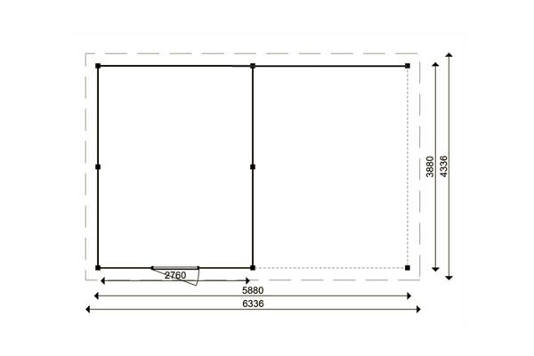 Grote foto tuinhuis smart serie 300 x 400 300 cm tuin en terras tuinhuisjes en blokhutten