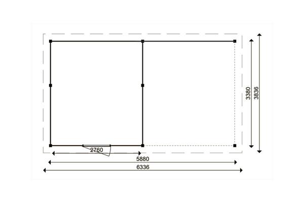 Grote foto tuinhuis smart serie 300 x 350 300 cm tuin en terras tuinhuisjes en blokhutten