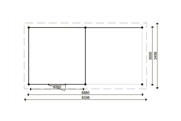 Grote foto tuinhuis smart serie 300 x 300 300 cm tuin en terras tuinhuisjes en blokhutten