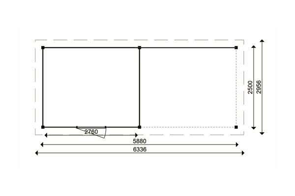 Grote foto tuinhuis smart serie 300 x 250 300 cm tuin en terras tuinhuisjes en blokhutten