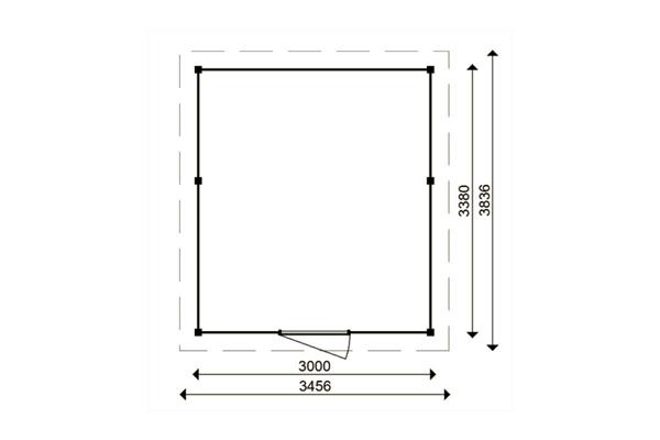 Grote foto tuinhuis smart serie 300 x 350 cm tuin en terras tuinhuisjes en blokhutten