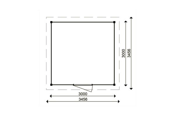 Grote foto tuinhuis smart serie 300 x 300 cm tuin en terras tuinhuisjes en blokhutten