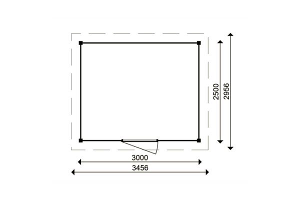 Grote foto tuinhuis smart serie 300 x 250 cm tuin en terras tuinhuisjes en blokhutten