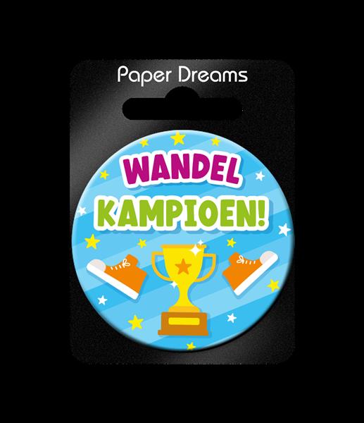 Grote foto blauwe button wandelkampioen 5 5cm verzamelen overige verzamelingen