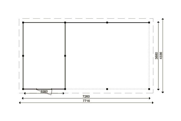 Grote foto tuinhuis smart serie 250 x 400 500 cm tuin en terras tuinhuisjes en blokhutten
