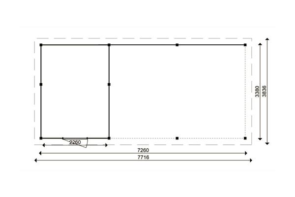 Grote foto tuinhuis smart serie 250 x 350 500 cm tuin en terras tuinhuisjes en blokhutten