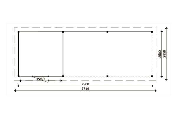 Grote foto tuinhuis smart serie 250 x 250 500 cm tuin en terras tuinhuisjes en blokhutten