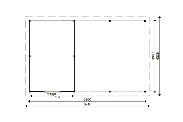 Grote foto tuinhuis smart serie 250 x 400 400 cm tuin en terras tuinhuisjes en blokhutten