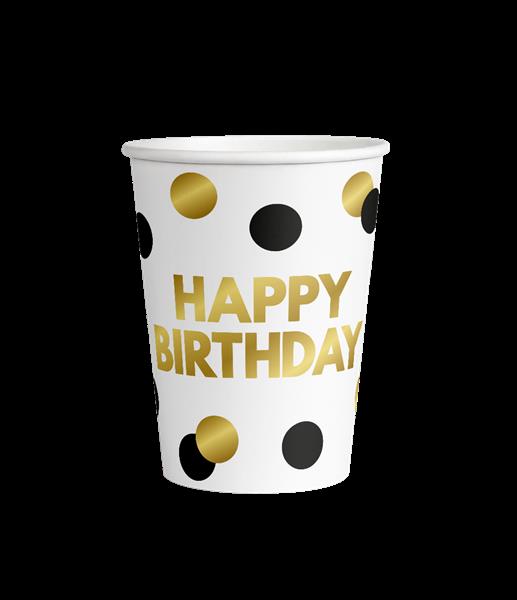 Grote foto happy birthday bekers stippen 8cm 8st verzamelen overige verzamelingen