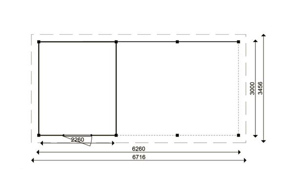 Grote foto tuinhuis smart serie 250 x 300 400 cm tuin en terras tuinhuisjes en blokhutten