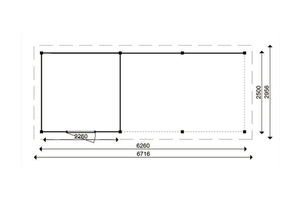 Grote foto tuinhuis smart serie 250 x 250 400 cm tuin en terras tuinhuisjes en blokhutten