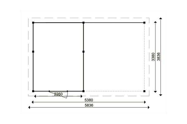Grote foto tuinhuis smart serie 250 x 350 300 cm tuin en terras tuinhuisjes en blokhutten