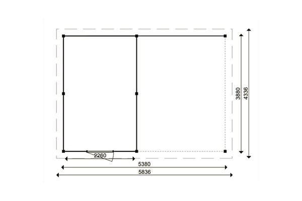 Grote foto tuinhuis smart serie 250 x 400 300 cm tuin en terras tuinhuisjes en blokhutten