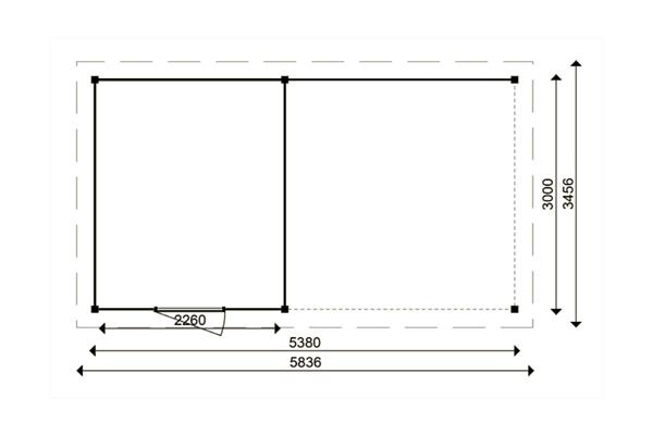 Grote foto tuinhuis smart serie 250 x 300 300 cm tuin en terras tuinhuisjes en blokhutten