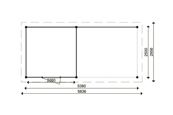 Grote foto tuinhuis smart serie 250 x 250 300 cm tuin en terras tuinhuisjes en blokhutten