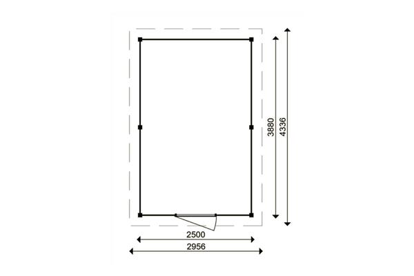 Grote foto tuinhuis smart serie 250 x 400 cm tuin en terras tuinhuisjes en blokhutten