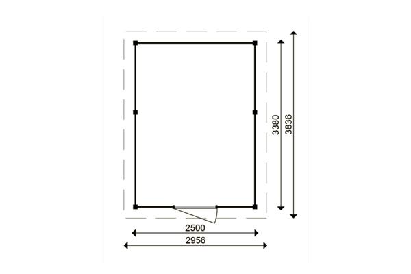Grote foto tuinhuis smart serie 250 x 350 cm tuin en terras tuinhuisjes en blokhutten