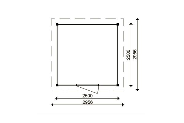 Grote foto tuinhuis smart serie 250 x 250 cm tuin en terras tuinhuisjes en blokhutten