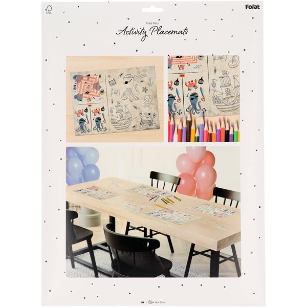 Grote foto piraat placemats met activiteiten 40cm 6st verzamelen overige verzamelingen