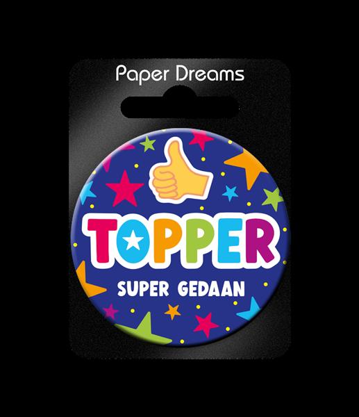 Grote foto donkerblauwe button topper 5 5cm verzamelen overige verzamelingen