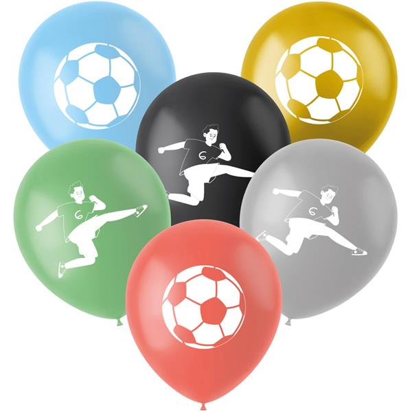 Grote foto voetbal ballonnen gekleurd 33cm 6st verzamelen overige verzamelingen