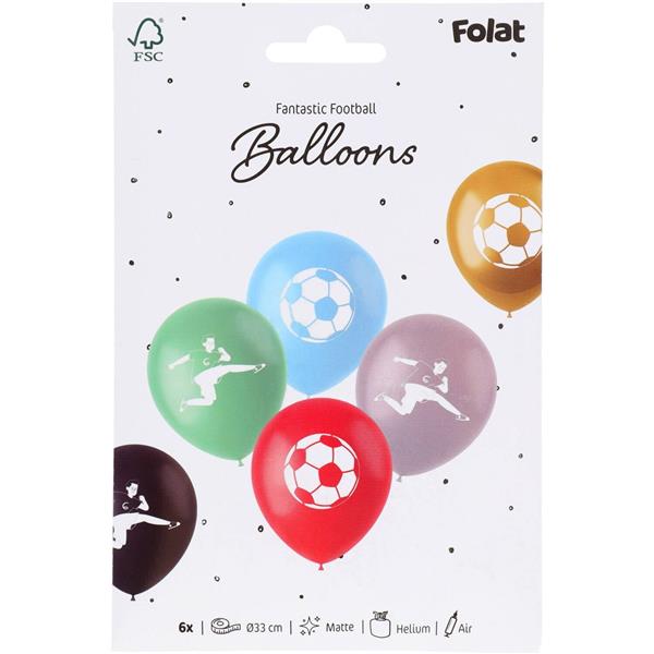 Grote foto voetbal ballonnen gekleurd 33cm 6st verzamelen overige verzamelingen