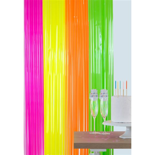 Grote foto regenboog deurgordijn neon 2m verzamelen overige verzamelingen