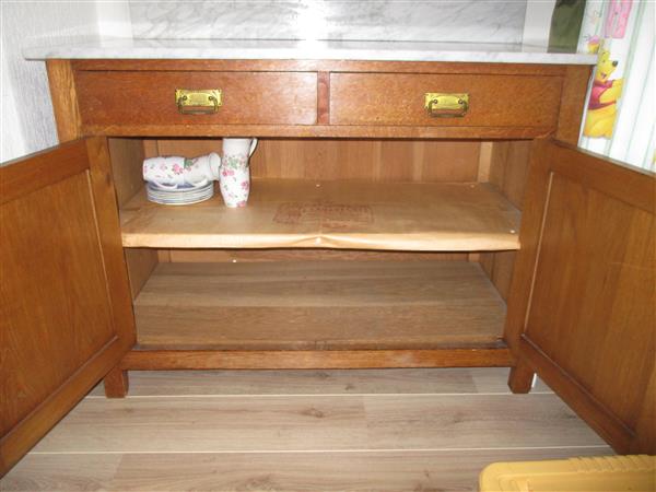 Grote foto antieke eikenhouten kast. antiek en kunst kasten