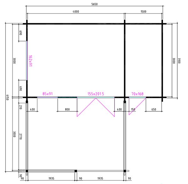 Grote foto tuinhuis blokhut 4x3 3z 495 x 340 x 265 h cm tuin en terras tuinhuisjes en blokhutten